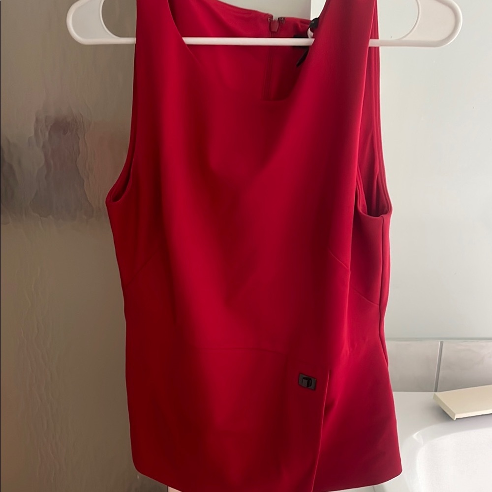 White House Black Market Vibrant Red Tank Top